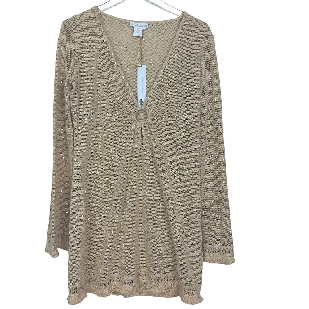house of harlow knit sequin dress 1960 | Swim | House Of Harlow 96 Tan Swim Coverup Harlow 1960